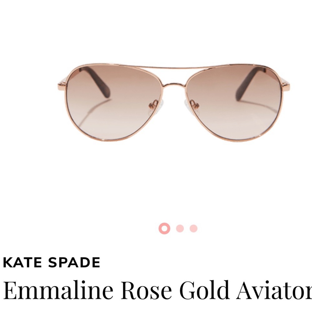 Kate Spade New York Emmaline Sunglasses; New Rose Gold Kate Spade Aviators